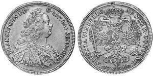 1 Thaler Augsbourg (1276 - 1803) Argent François Ier du Saint-Empire(1708-1765)