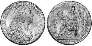 1 Thaler Augsbourg (1276 - 1803) Argent François Ier du Saint-Empire(1708-1765)