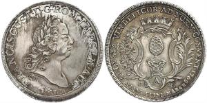 1 Thaler Augsbourg (1276 - 1803) Argent François Ier du Saint-Empire(1708-1765)