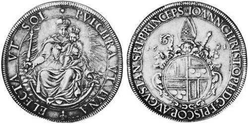 1 Thaler Augsbourg (1276 - 1803) Argent Johann Christoph von Freyberg-Allmendingen (1616–1690)