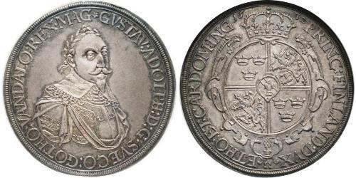 1 Thaler Augsbourg (1276 - 1803) Argent Gustave II Adolphe de Suède( – 1632)