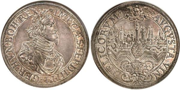 1 Thaler Augsbourg (1276 - 1803) Argent Ferdinand III, Holy Roman Emperor (1608-1657)
