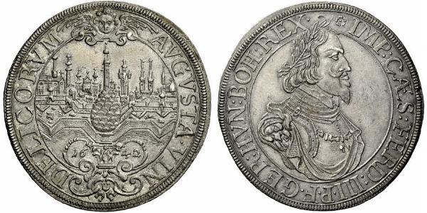 1 Thaler Augsbourg (1276 - 1803) Argent Ferdinand III, Holy Roman Emperor (1608-1657)
