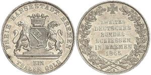 1 Thaler Brême (Land) / States of Germany Argent 