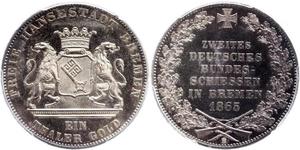 1 Thaler Brême (Land) / States of Germany Argent 