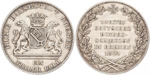 1 Thaler Brême (Land) / States of Germany Argent 