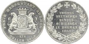 1 Thaler Brême (Land) / States of Germany Argent 