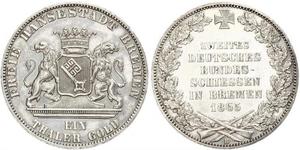 1 Thaler Brême (Land) / States of Germany Argent 