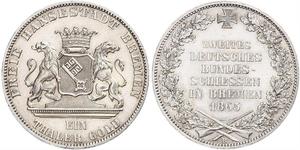 1 Thaler Brême (Land) / States of Germany Argent 