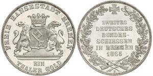 1 Thaler Brême (Land) / States of Germany Argent 