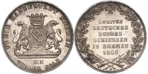 1 Thaler Brême (Land) / States of Germany Argent 