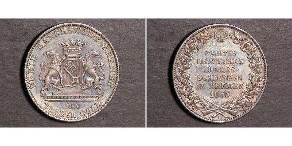 1 Thaler Brême (Land) / States of Germany Argent 