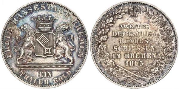 1 Thaler Brême (Land) / States of Germany Argent 