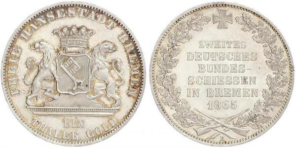 1 Thaler Brême (Land) / States of Germany Argent 