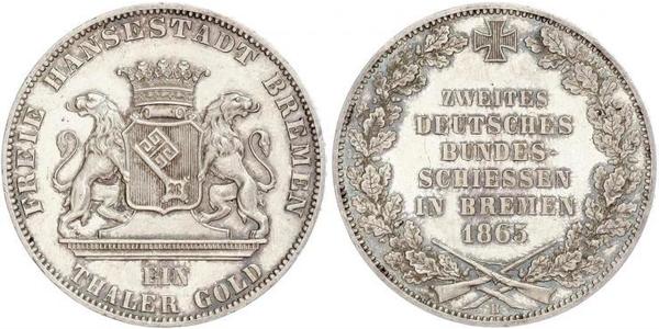 1 Thaler Brême (Land) / States of Germany Argent 