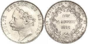 1 Thaler Duché de Nassau (1806 - 1866) Argent Adolphe (grand-duc de Luxembourg)