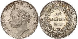 1 Thaler Duché de Nassau (1806 - 1866) Argent Adolphe (grand-duc de Luxembourg)