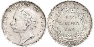 1 Thaler Duché de Nassau (1806 - 1866) Argent Adolphe (grand-duc de Luxembourg)