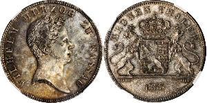 1 Thaler Duché de Nassau (1806 - 1866) Argent Guillaume de Nassau (1792-1839)