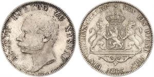 1 Thaler Duché de Nassau (1806 - 1866) Argent Adolphe (grand-duc de Luxembourg)