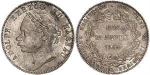 1 Thaler Duché de Nassau (1806 - 1866) Argent Adolphe (grand-duc de Luxembourg)