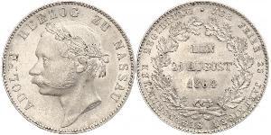 1 Thaler Duché de Nassau (1806 - 1866) Argent Adolphe (grand-duc de Luxembourg)