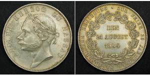 1 Thaler Duché de Nassau (1806 - 1866) Argent Adolphe (grand-duc de Luxembourg)