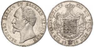 1 Thaler Duché de Saxe-Meiningen (1680 - 1918) Argent Bernard II de Saxe-Meiningen