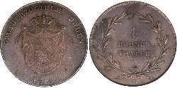 1 Thaler Grand-duché de Bade (1806-1918) Argent Charles II de Bade(1786 – 1818)