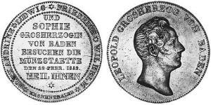 1 Thaler Grand-duché de Bade (1806-1918) Argent 