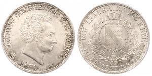 1 Thaler Grand-duché de Bade (1806-1918) Argent Louis Ier de Bade(1763 - 1830)