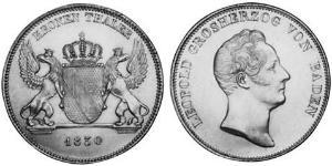 1 Thaler Grand-duché de Bade (1806-1918) Argent 