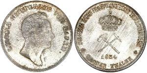 1 Thaler Grand-duché de Bade (1806-1918) Argent Léopold Ier de Bade(1790 – 1852)