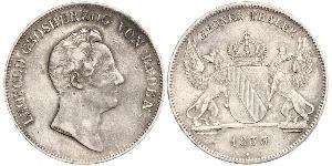 1 Thaler Grand-duché de Bade (1806-1918) Argent Léopold Ier de Bade(1790 – 1852)