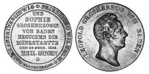 1 Thaler Grand-duché de Bade (1806-1918) Argent 