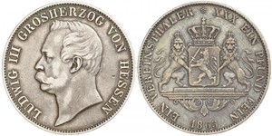 1 Thaler Grand-duché de Hesse (1806 - 1918) Argent Louis III de Hesse