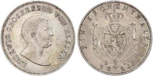 1 Thaler Grand-duché de Hesse (1806 - 1918) Argent Louis Ier (grand-duc de Hesse)