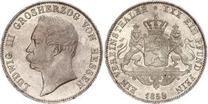 1 Thaler Grand-duché de Hesse (1806 - 1918) Argent Louis III de Hesse