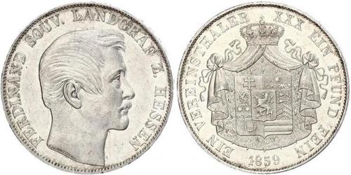 1 Thaler Grand-duché de Hesse (1806 - 1918) Argent Ferdinand de Hesse-Hombourg