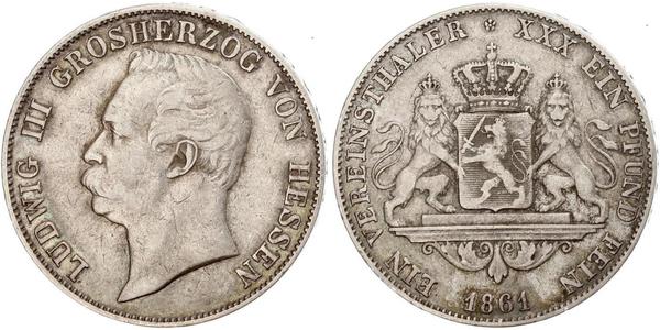 1 Thaler Grand-duché de Hesse (1806 - 1918) Argent Louis III de Hesse
