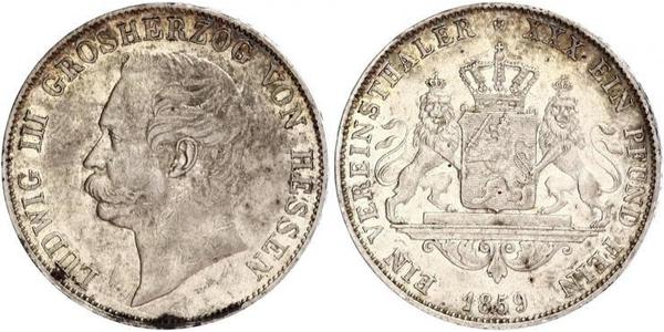 1 Thaler Grand-duché de Hesse (1806 - 1918) Argent Louis III de Hesse