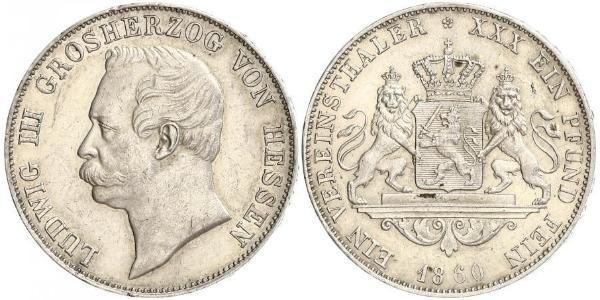 1 Thaler Grand-duché de Hesse (1806 - 1918) Argent Louis III de Hesse