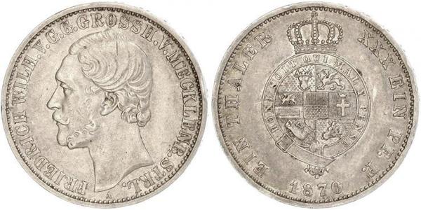 1 Thaler Grand-duché de Mecklembourg-Schwerin (1352-1918) Argent Frédéric-Guillaume de Mecklembourg-Strelitz