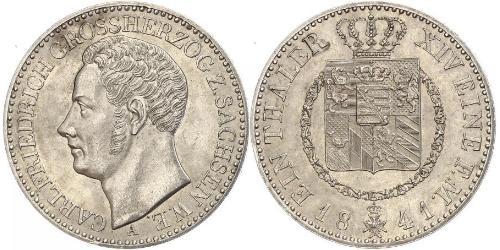 1 Thaler Grand-duché de Saxe-Weimar-Eisenach (1809 - 1918) Argent Charles-Frédéric de Saxe-Weimar-Eisenach