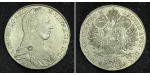 1 Thaler Habsburg Empire (1526-1804) / Ååstenrik Argent Maria Theresa of Austria (1717 - 1780)