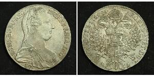 1 Thaler Habsburg Empire (1526-1804) / Ååstenrik Argent Maria Theresa of Austria (1717 - 1780)