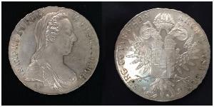 1 Thaler Habsburg Empire (1526-1804) / Ååstenrik Argent Maria Theresa of Austria (1717 - 1780)