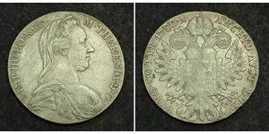 1 Thaler Habsburg Empire (1526-1804) / Ååstenrik Argent Maria Theresa of Austria (1717 - 1780)