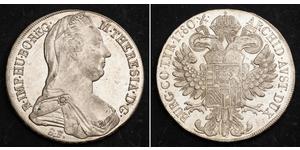 1 Thaler Habsburg Empire (1526-1804) / Ååstenrik Argent Maria Theresa of Austria (1717 - 1780)