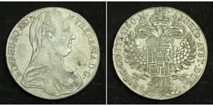 1 Thaler Habsburg Empire (1526-1804) / Ååstenrik Argent Maria Theresa of Austria (1717 - 1780)